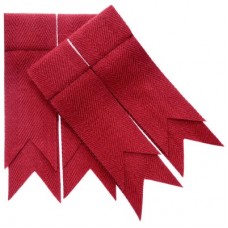 Red Weathered Plain Coloured Garter Double Flashes